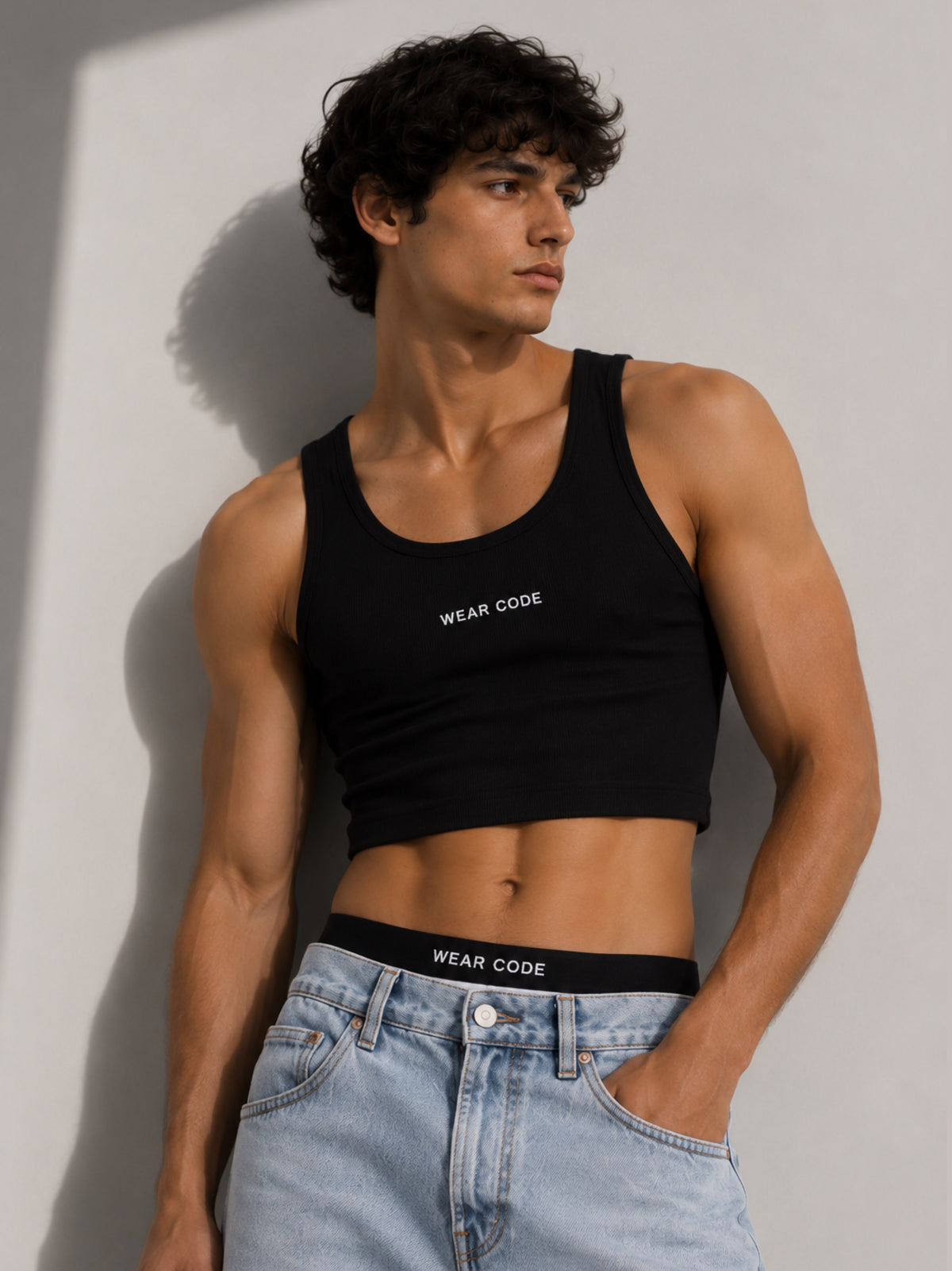 Set tank top crop y slip