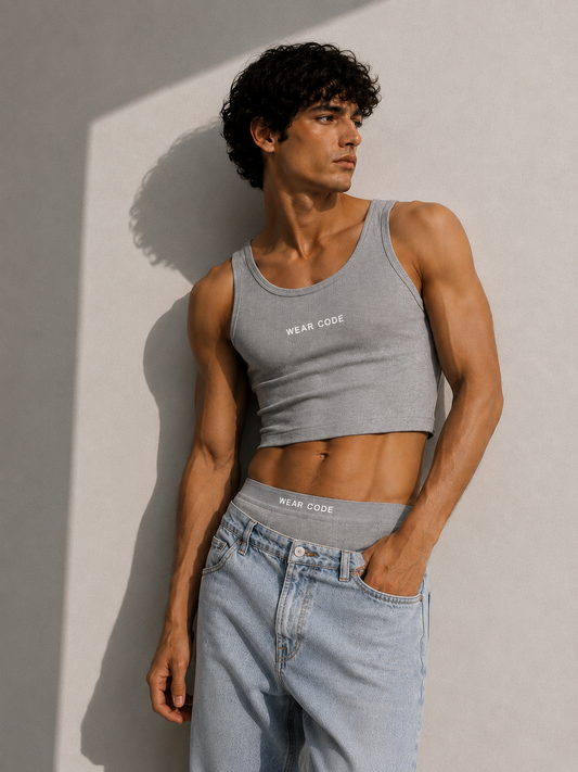Set tank top crop y slip